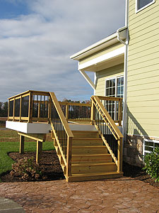 Deck, stairs, and railings by JRK Build