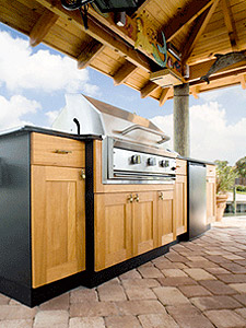 Outdoor Kitchen Grill and Masonry